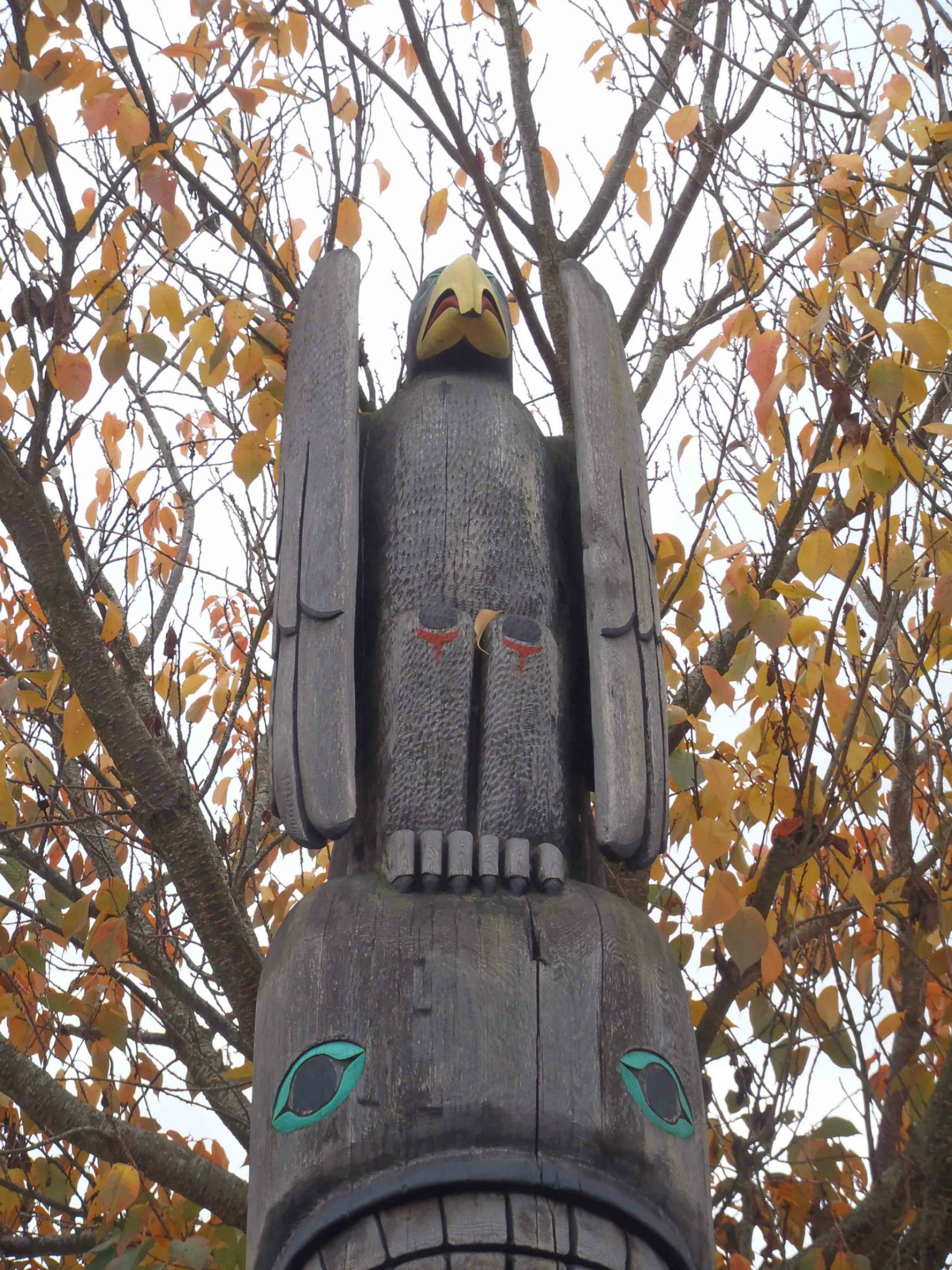Nhe-is-bik Salmon Pole. Chief Wahkus. Oweekanos. Thunderbird